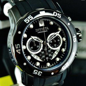 Jet Black 48mm Men's Professional Diver Watch